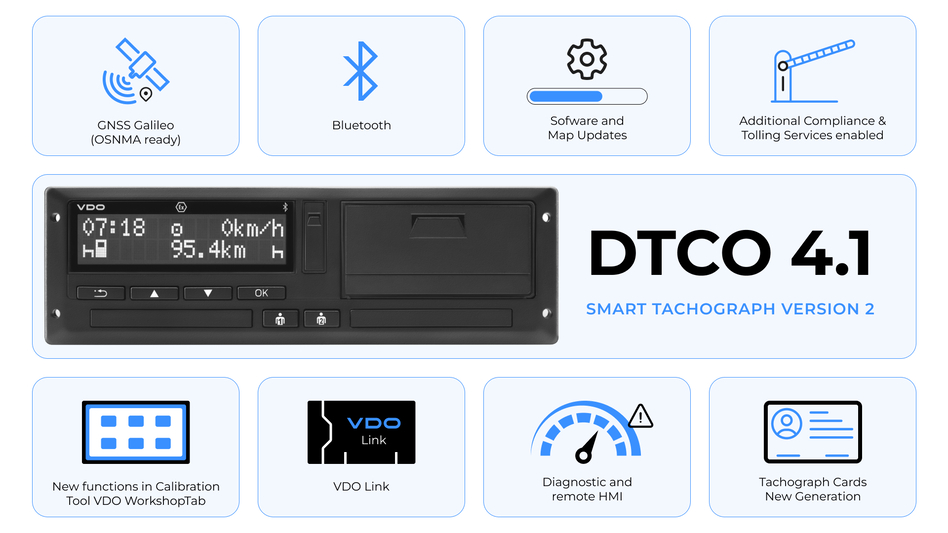 New features of SMART 2 tachograph.